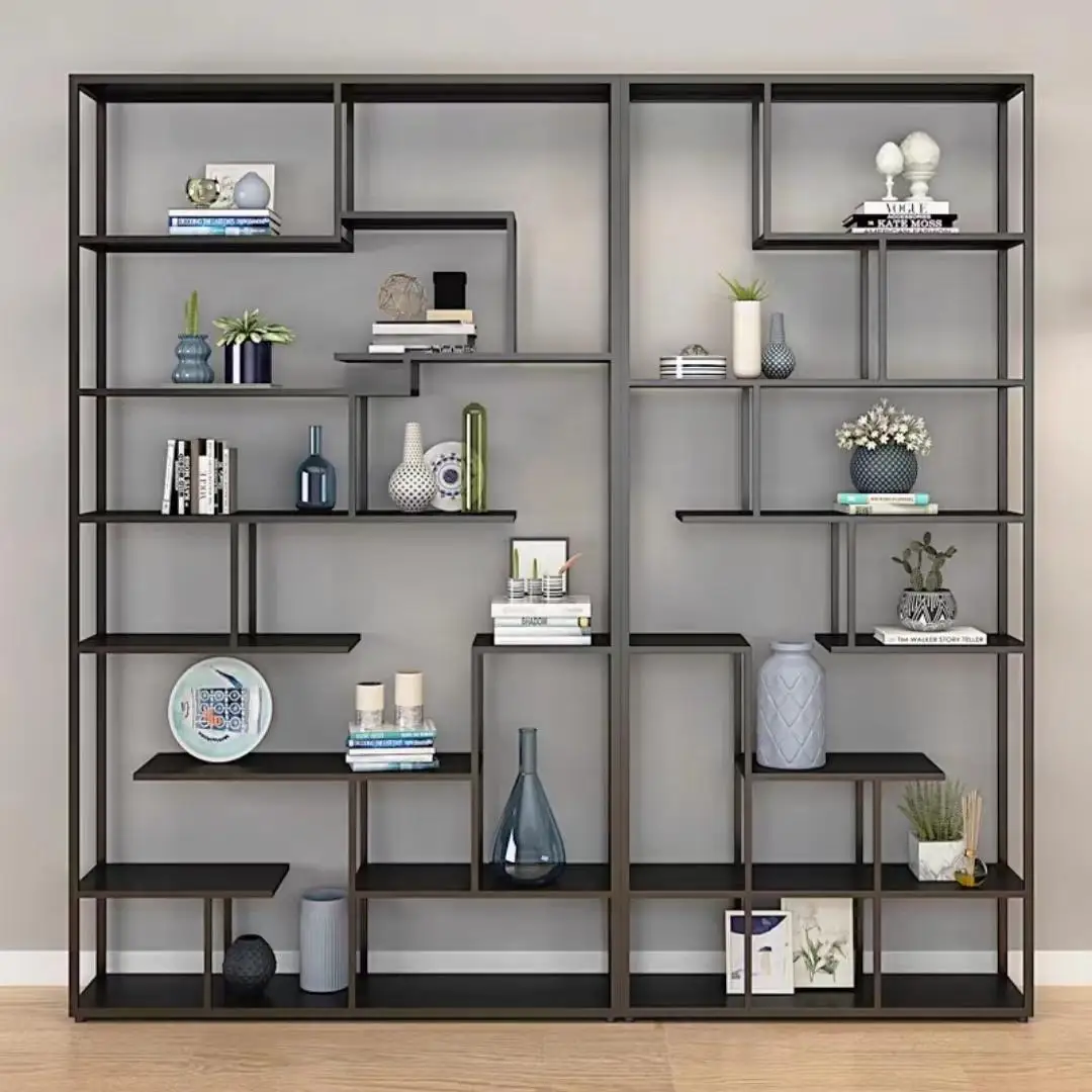 Nordic wrought iron bookshelf shelf office creative bookcase simple modern living room partition floor storage shelf
Nordic wrought iron bookshelf shelf office creative bookcase simple modern living room partition floor storage shelf