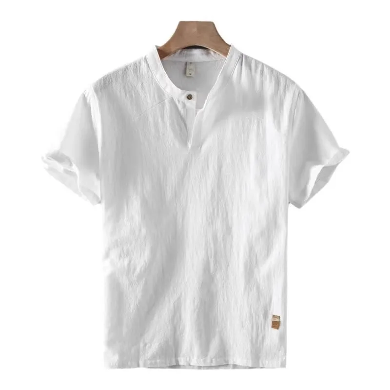 Lightweight Linen ort Sve irt Men's Summer Casual Loose Workwear irt Trendy Stand Collar Regular Length Pure Color
Lightweight Linen ort Sve irt Men's Summer Casual Loose Workwear irt Trendy Stand Collar Regular Length Pure Color