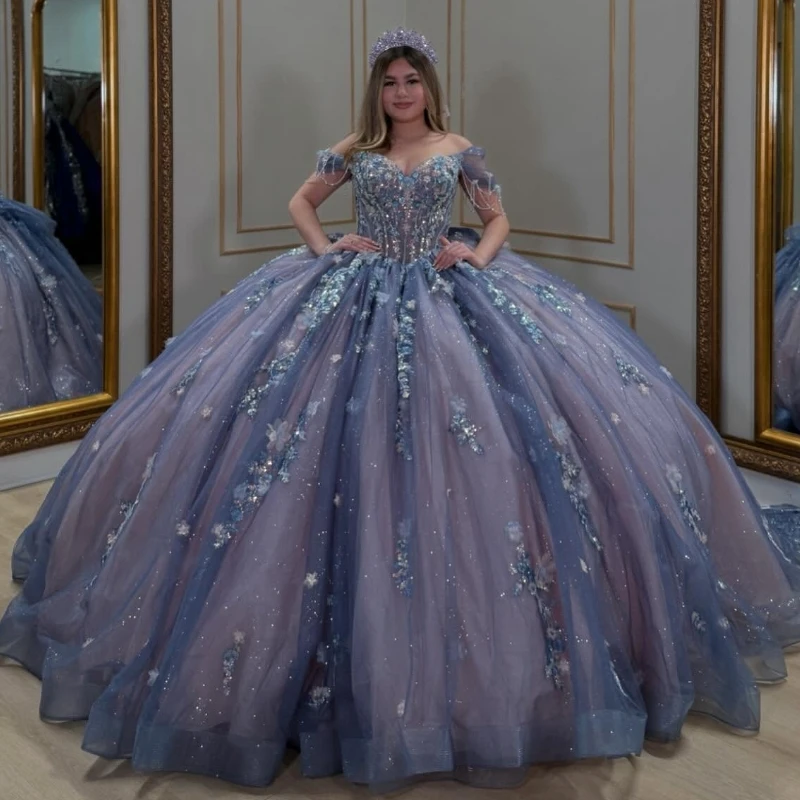 Темно-синее блестящее платье Quinceanera, бальное платье с открытыми плечами, аппликация, кружевной бант, бисер, тюль, вечерние, день рождения, сладкое платье 16, жилет
Темно-синее блестящее платье Quinceanera, бальное платье с открытыми плечами, аппликация, кружевной бант, бисер, тюль, вечерние, день рождения, сладкое платье 16, жилет