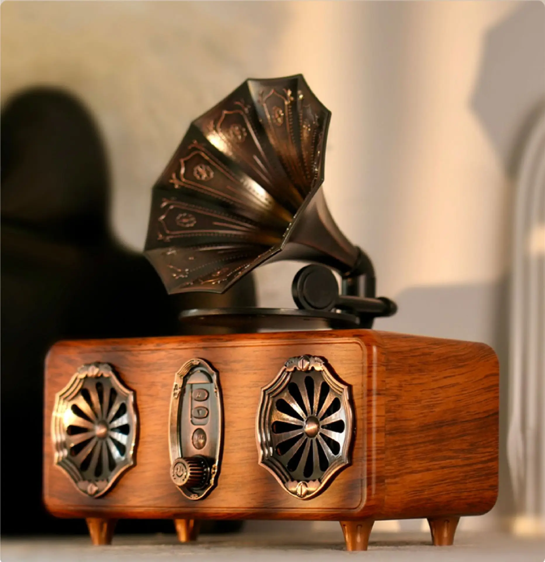Wireless for 5.3 Stereo 2.0 Speaker System Retro Radio AUX/USB/TF Card Support Plastic 10 Hours Playtime for Desktop
Wireless for 5.3 Stereo 2.0 Speaker System Retro Radio AUX/USB/TF Card Support Plastic 10 Hours Playtime for Desktop
