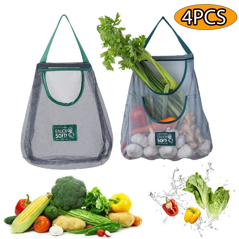 2/4PCS Reusable Hanging Storage Mesh Bag Durable Storage Bags Net Bag for Kitchen Home Fruit Vegetable Storage Ginger Garlic
2/4PCS Reusable Hanging Storage Mesh Bag Durable Storage Bags Net Bag for Kitchen Home Fruit Vegetable Storage Ginger Garlic