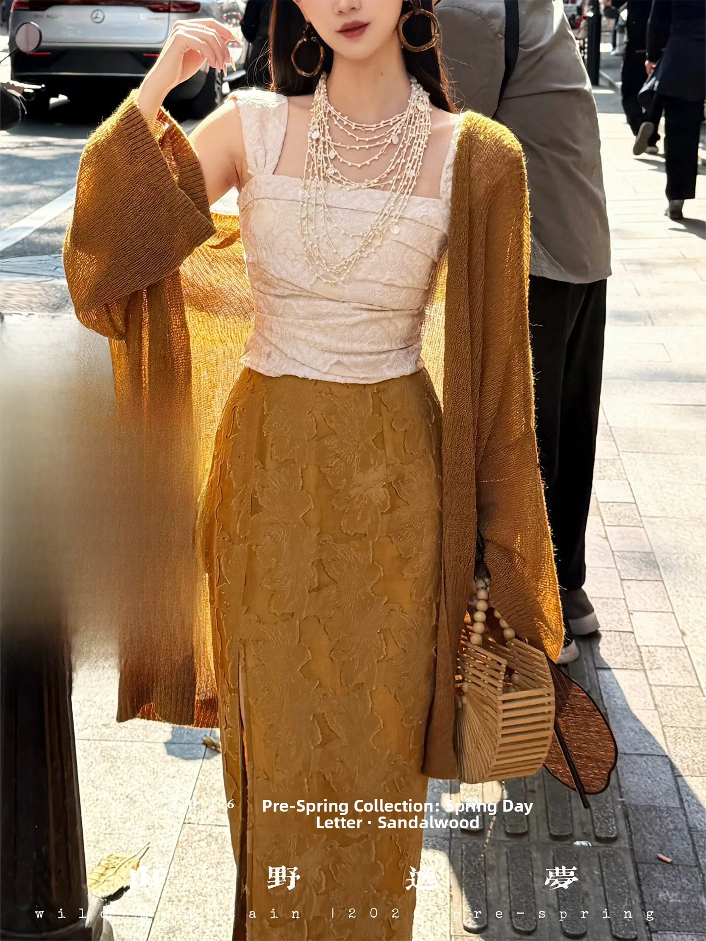 Retro Style High Waist Half Length Skirt Women's Fashion Spring Season Three Piece Set with Open Cardigan And Bottom Skirt
Retro Style High Waist Half Length Skirt Women's Fashion Spring Season Three Piece Set with Open Cardigan And Bottom Skirt