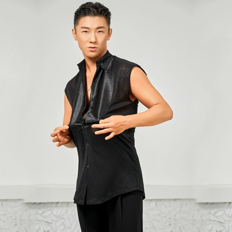 2024 Men Latin Dance Practice Clothes Sleeveless Shirts National Standard Dance Costumes Chacha Samba Latin Dance Tops DQS17156
2024 Men Latin Dance Practice Clothes Sleeveless Shirts National Standard Dance Costumes Chacha Samba Latin Dance Tops DQS17156