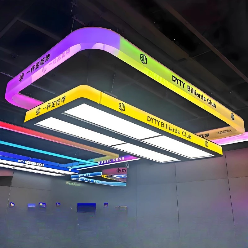Five-sided luminous whole body colorful billiard hall atmosphere light atmosphere light Billiard room light
Five-sided luminous whole body colorful billiard hall atmosphere light atmosphere light Billiard room light