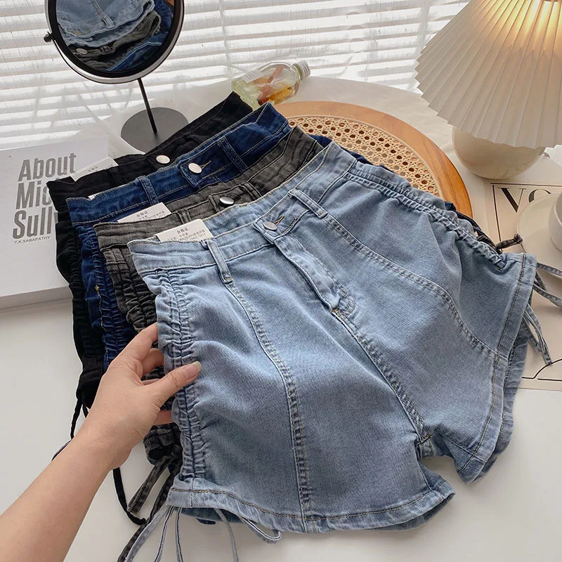 Women High Rise Stretch A Line Denim Hot Shorts 2026 Summer Drawstring Bandage Design Loose Wide Leg Casual Daily Fashion Bottom
Women High Rise Stretch A Line Denim Hot Shorts 2026 Summer Drawstring Bandage Design Loose Wide Leg Casual Daily Fashion Bottom