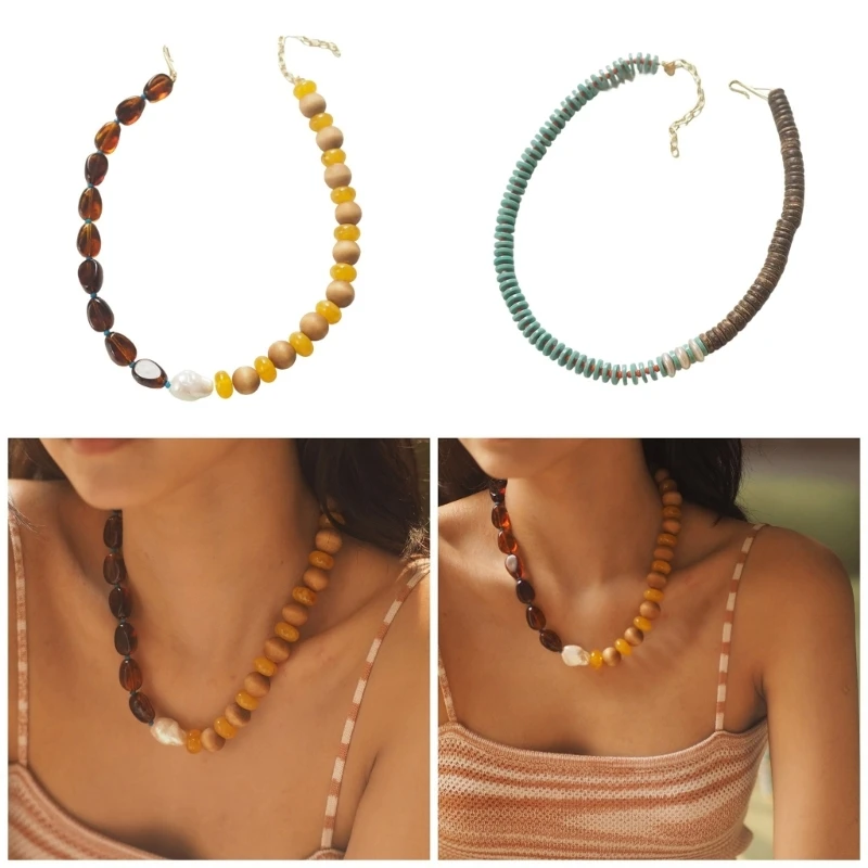 F2TD Fashionable Baroque Pearls Necklace Accessory for Trendy and Creative Women 
F2TD Fashionable Baroque Pearls Necklace Accessory for Trendy and Creative Women