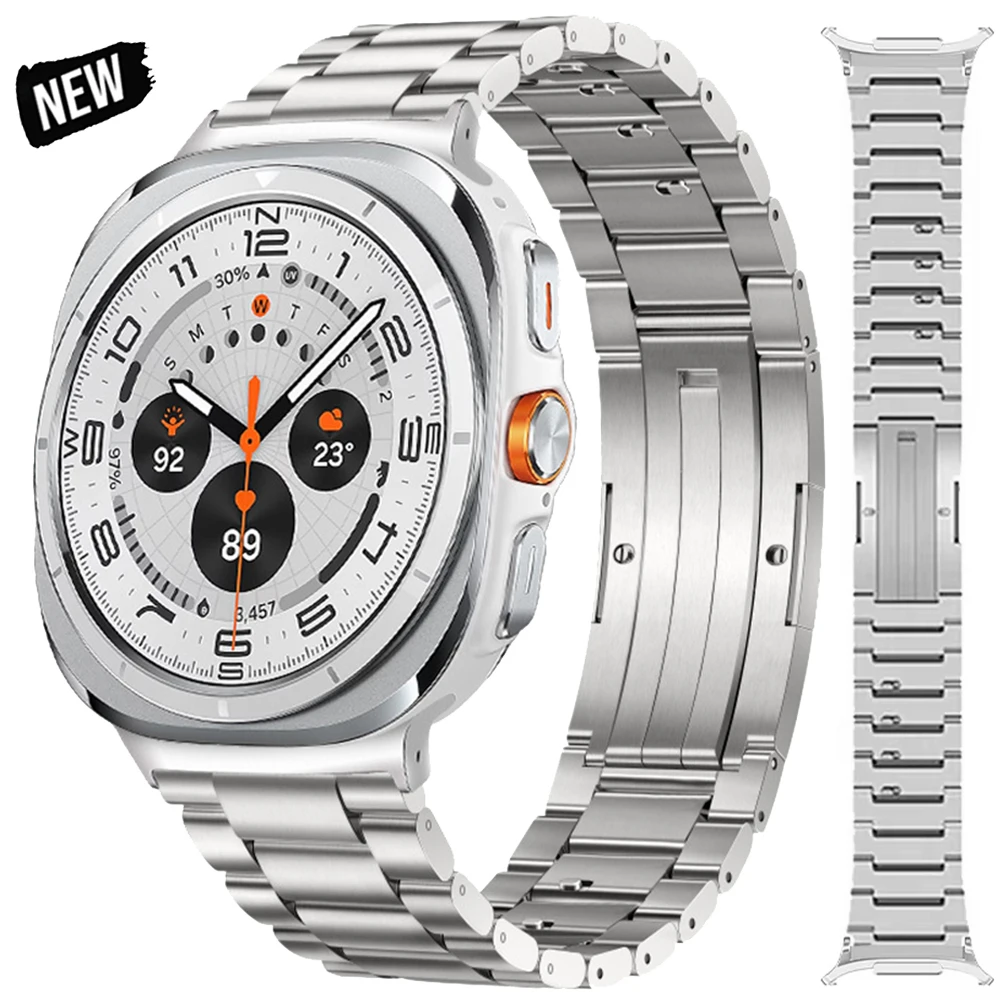 Luxury Titanium Band for Samsung Galaxy Ultra Quick Release Metal Bracelet for Samsung Galaxy Watch Ultra 47mm Men Watchband
Luxury Titanium Band for Samsung Galaxy Ultra Quick Release Metal Bracelet for Samsung Galaxy Watch Ultra 47mm Men Watchband