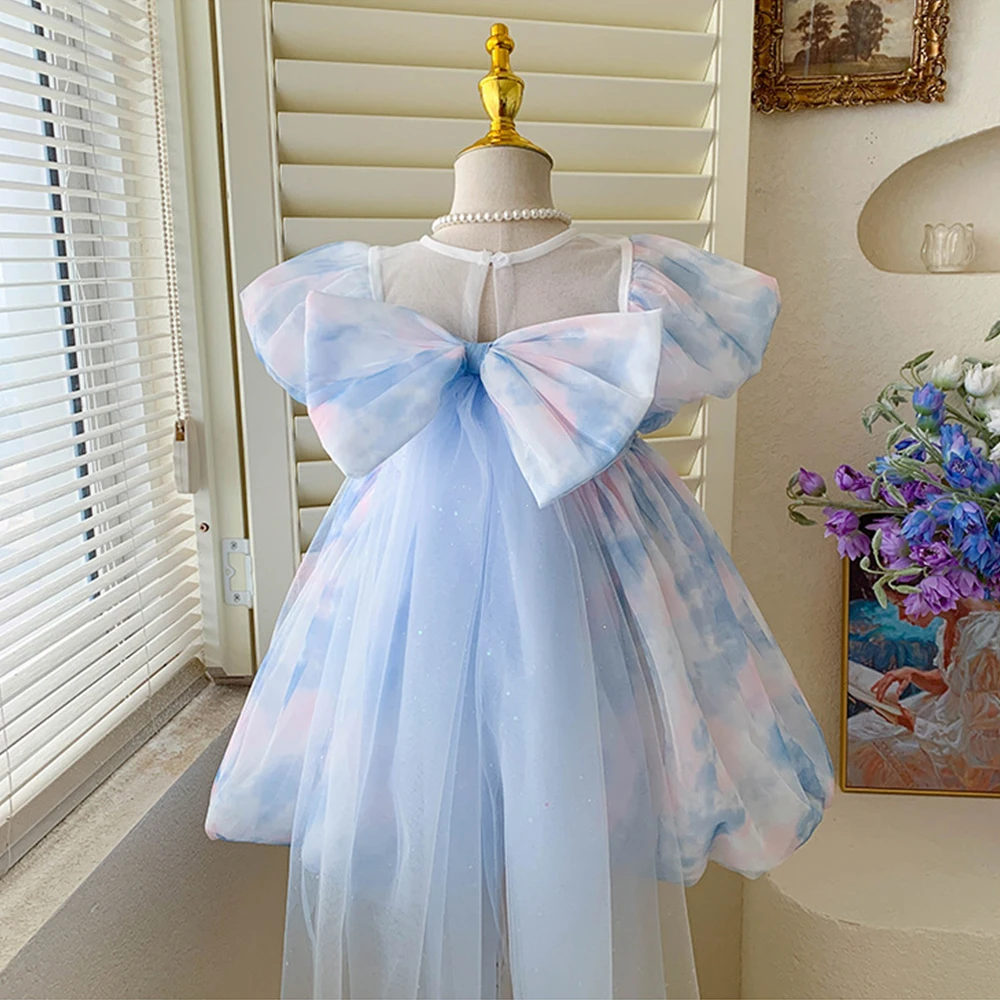 Girls Casual Dresses Summer Princess Dresses Collar Short Puff Sleeves Baby Party Dress Pearl Print Mesh Kids Clothes Outfits
Girls Casual Dresses Summer Princess Dresses Collar Short Puff Sleeves Baby Party Dress Pearl Print Mesh Kids Clothes Outfits