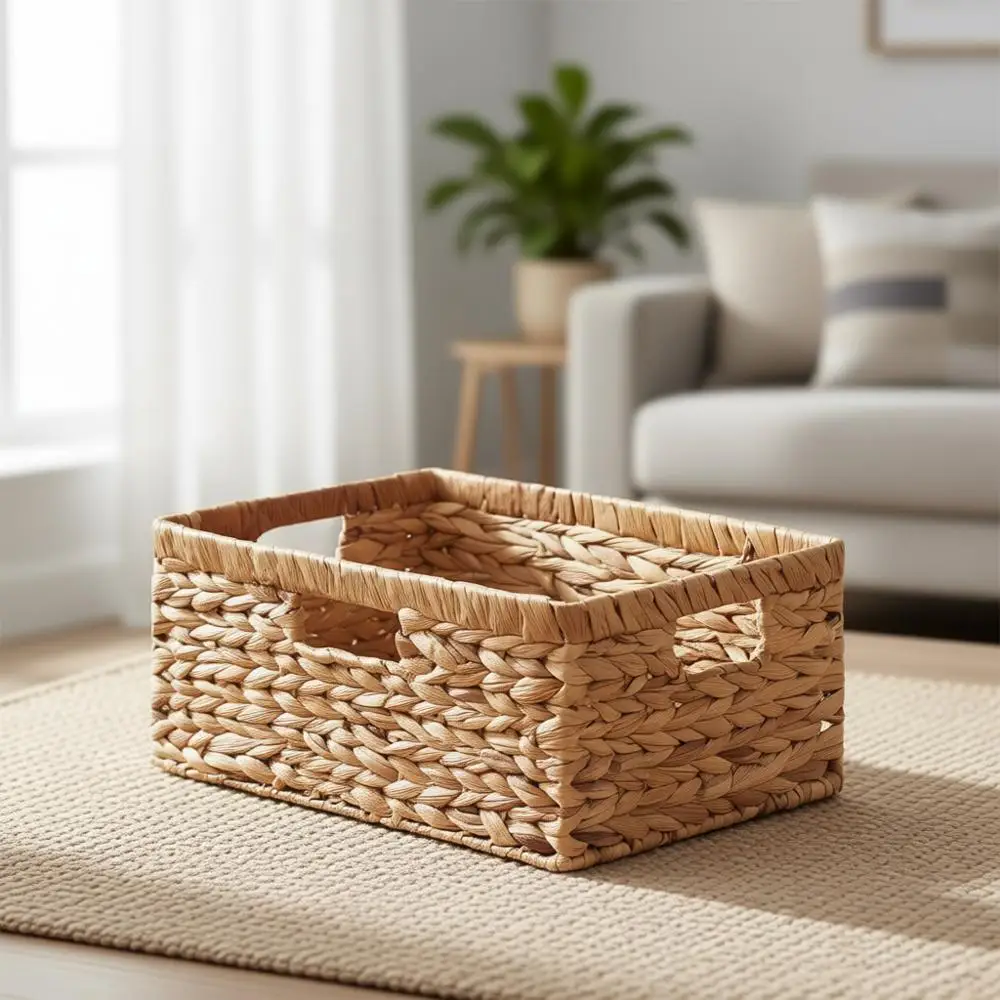 Stylish Wicker Storage Basket with Handles, 1 Pack, Large Capacity
Stylish Wicker Storage Basket with Handles, 1 Pack, Large Capacity