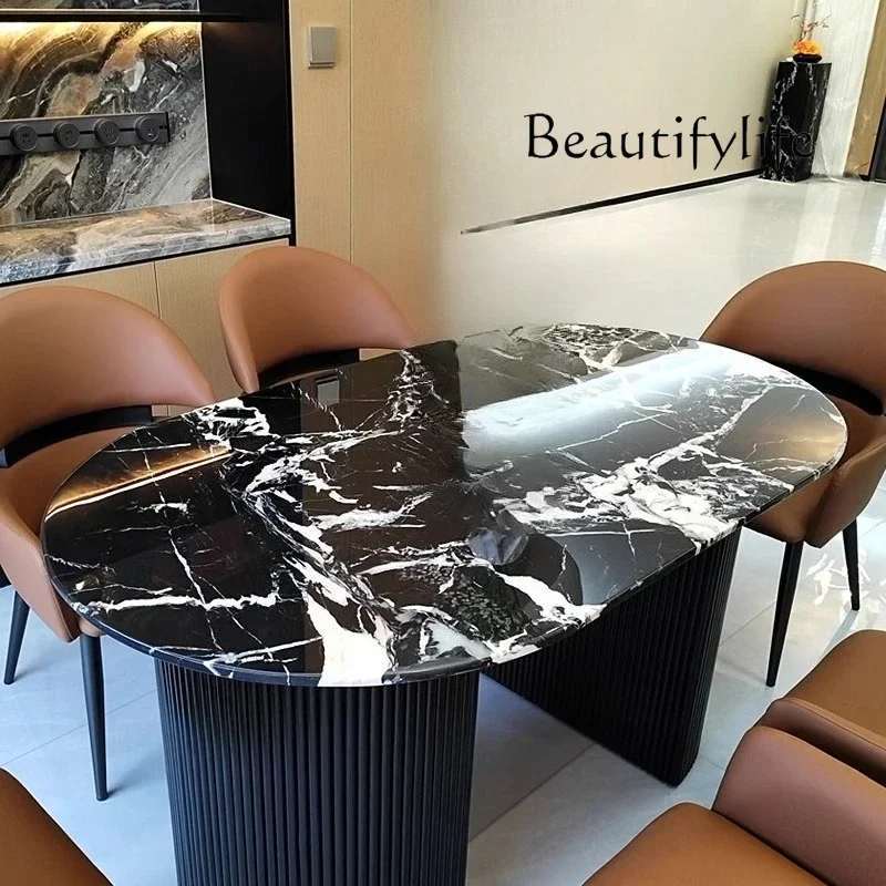 BJ Light Luxury Household Oval Solid Wood Luxury Stone Rectangular Dining Table Imported Marble Dining Table Luxury Stone
BJ Light Luxury Household Oval Solid Wood Luxury Stone Rectangular Dining Table Imported Marble Dining Table Luxury Stone