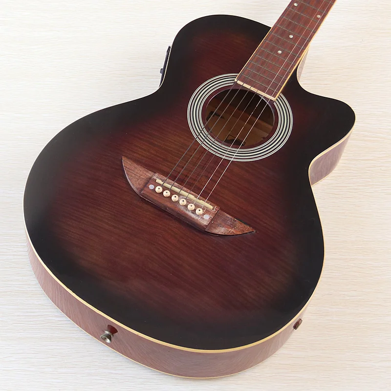 Stocked Flame Veneer Top 40 Inch Acoustic Guitar 6 String Basswood Body Cutway Design High Glossy Green&Purple Folk Guitarra
Stocked Flame Veneer Top 40 Inch Acoustic Guitar 6 String Basswood Body Cutway Design High Glossy Green&Purple Folk Guitarra