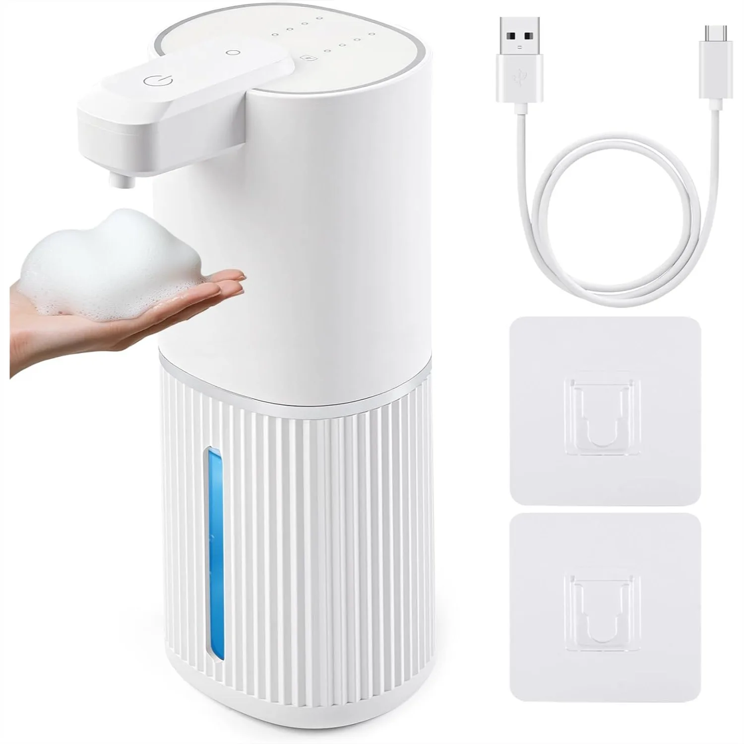 Automatic Soap Dispenser with Continuous Dispensing, 4-Level Adjustable, Rechargeable, Wall Mount or Countertop for Kitchen
Automatic Soap Dispenser with Continuous Dispensing, 4-Level Adjustable, Rechargeable, Wall Mount or Countertop for Kitchen