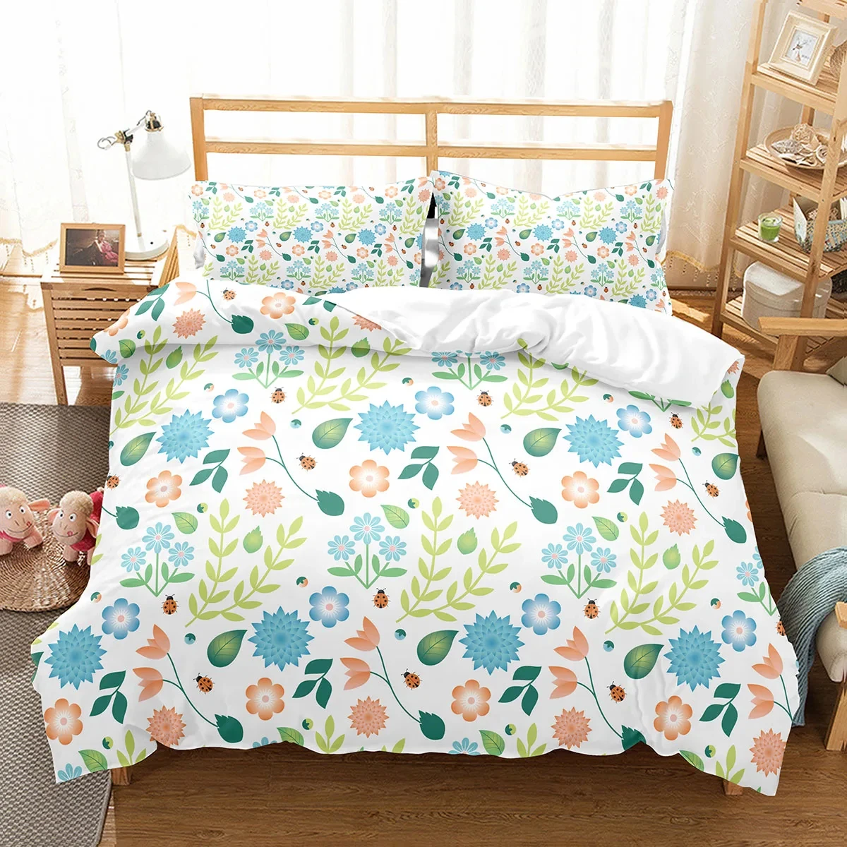 Watercolor Flower Duvet Cover Twin Queen Size Garden Floral Bedding Set Microfiber Botanical Leaf Nature Theme Comforter Cover
Watercolor Flower Duvet Cover Twin Queen Size Garden Floral Bedding Set Microfiber Botanical Leaf Nature Theme Comforter Cover