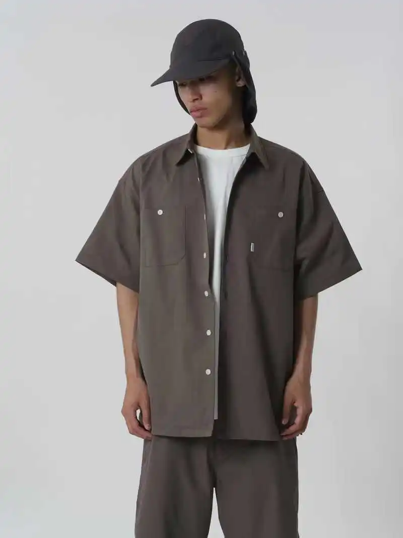 KEBOZ retro solid color technical linen shirt
KEBOZ retro solid color technical linen shirt