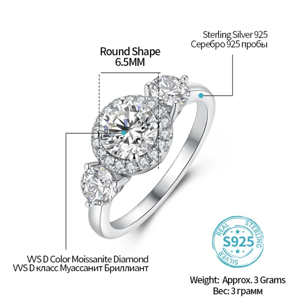 CHARMING Top Quality 1CT Moissanite Rings Lab Diamond 18K Gold Plated Sparkling Jewelry S925 Silver Wedding Luxury Party Gifts
CHARMING Top Quality 1CT Moissanite Rings Lab Diamond 18K Gold Plated Sparkling Jewelry S925 Silver Wedding Luxury Party Gifts