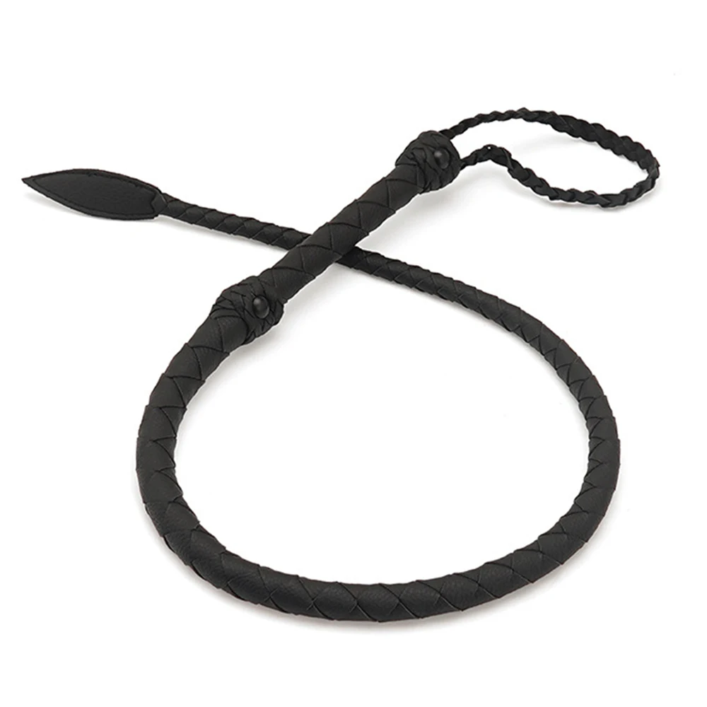 Genuine Leather Braids Serpentine Pattern Horse Whip, 110CM Horse Training Leather Whips with Wristband
Genuine Leather Braids Serpentine Pattern Horse Whip, 110CM Horse Training Leather Whips with Wristband
