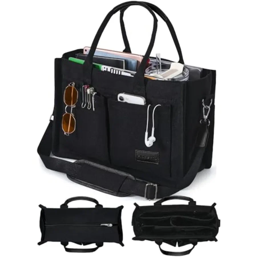 Canvas Tote Bag for Women with Zipper Closure and Individual Compartments for Work College for Teacher and Nurse
Canvas Tote Bag for Women with Zipper Closure and Individual Compartments for Work College for Teacher and Nurse