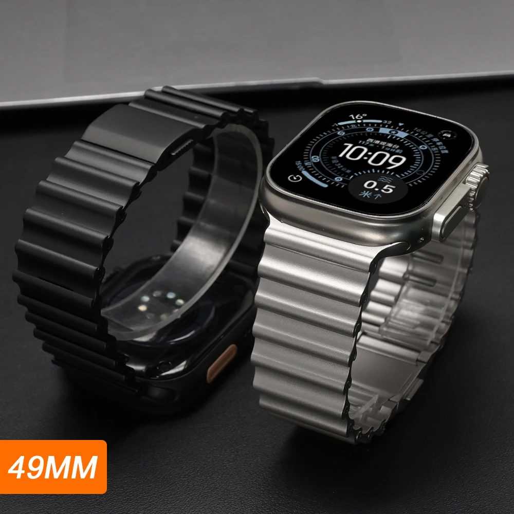 Ремешок из нержавеющей стали для Apple Watch 49 мм Ultra 3 2, мужской металлический ремешок для часов Iwatch Series 11 10 46 мм 7 8 9 45 мм SE3 44 мм
Ремешок из нержавеющей стали для Apple Watch 49 мм Ultra 3 2, мужской металлический ремешок для часов Iwatch Series 11 10 46 мм 7 8 9 45 мм SE3 44 мм