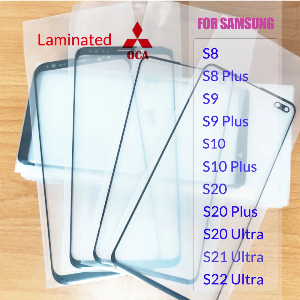 10Pcs/Lot Front Touch Screen Outer Lens Glass With OCA Glue Film Laminated For Samsung Galaxy S8 S9 S10 S20 Plus S21 S22 Ultra
10Pcs/Lot Front Touch Screen Outer Lens Glass With OCA Glue Film Laminated For Samsung Galaxy S8 S9 S10 S20 Plus S21 S22 Ultra