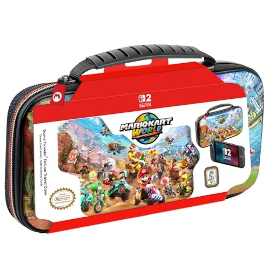 Р.Д.С. Industries Inc. Лицензированный Switch 2, OLED-системы и коммутаторов Mario Kart Game Traveler Deluxe Travel Case, система хранения автомобилей 
Р.Д.С. Industries Inc. Лицензированный Switch 2, OLED-системы и коммутаторов Mario Kart Game Traveler Deluxe Travel Case, система хранения автомобилей