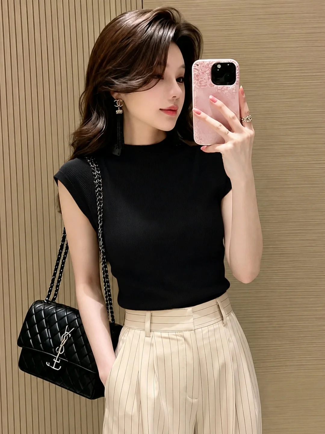 Slim Fit Pure Color Ice Silk Knitted Top Soft Stylish Summer Fashionable Women's Clothing round Neckline Regular Sl...
Slim Fit Pure Color Ice Silk Knitted Top Soft Stylish Summer Fashionable Women's Clothing round Neckline Regular Sl...