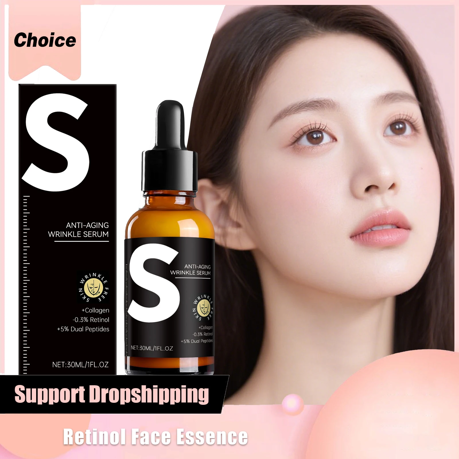 Retinol Serum Ordinary Peptide Booster Anti-Aging Face Serum Smooth Wrinkles Fine Line Collagen Hydrate Skin Brightening Essence
Retinol Serum Ordinary Peptide Booster Anti-Aging Face Serum Smooth Wrinkles Fine Line Collagen Hydrate Skin Brightening Essence