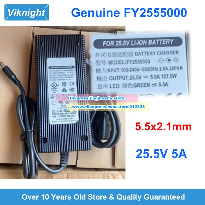 Genuine FY2555000 AC Adapter 25.5V 5A 127.5W Laptop Charger for FUYUANG 5.5x2.1mm Power Supply
Genuine FY2555000 AC Adapter 25.5V 5A 127.5W Laptop Charger for FUYUANG 5.5x2.1mm Power Supply