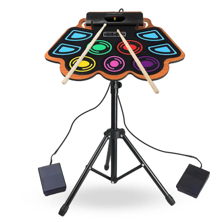 2025 New Design 9 Pads Electronic Drum Set With Stand, Electronic Drum Pad With 5 Different Drum Kit, 10 Unique Rhythms
2025 New Design 9 Pads Electronic Drum Set With Stand, Electronic Drum Pad With 5 Different Drum Kit, 10 Unique Rhythms