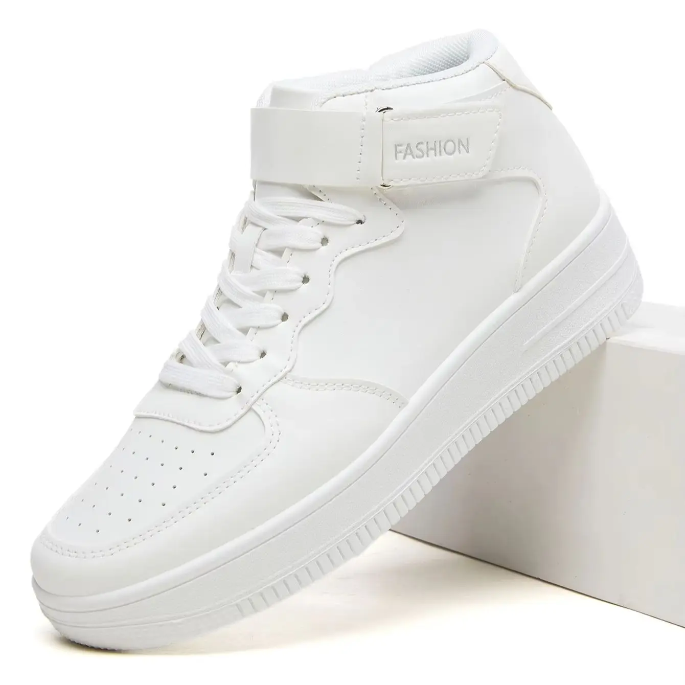 Men Women White High Top Sneakers Strap Fashion Casual Shoes Breathable Platform Walking Shoes Streetwear Footwear
Men Women White High Top Sneakers Strap Fashion Casual Shoes Breathable Platform Walking Shoes Streetwear Footwear