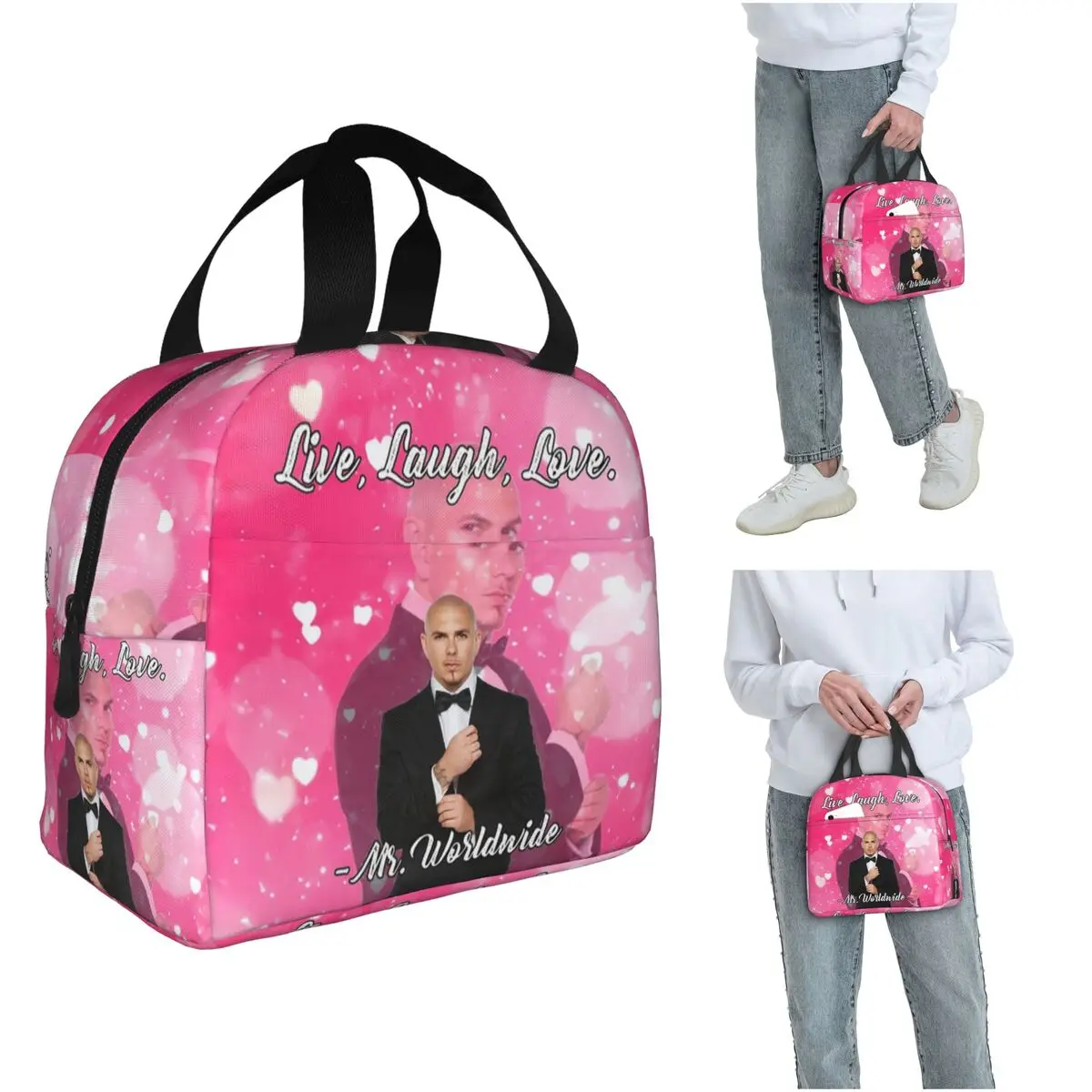 Термосумка для обедов Mr. Worldwide Says To Live Laugh Love Pink: портативная изолированная сумка-тоут для еды для женщин и детей
Термосумка для обедов Mr. Worldwide Says To Live Laugh Love Pink: портативная изолированная сумка-тоут для еды для женщин и детей