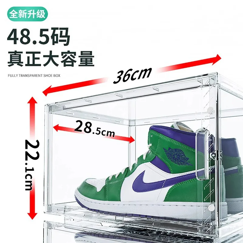 Cross-border special supply of simple shoe box superimposed magnetic suction positive opening shoe shoe cabinet AJ sneaker figur
Cross-border special supply of simple shoe box superimposed magnetic suction positive opening shoe shoe cabinet AJ sneaker figur