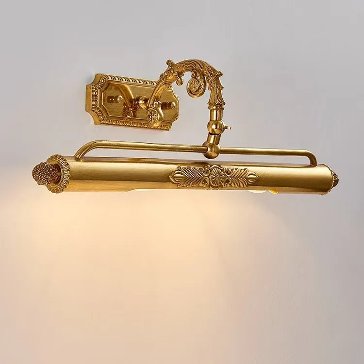 All copper export mirror oil painting lamp photo mirror headlamp French European retro bathroom toilet dresser wall lamp 
All copper export mirror oil painting lamp photo mirror headlamp French European retro bathroom toilet dresser wall lamp