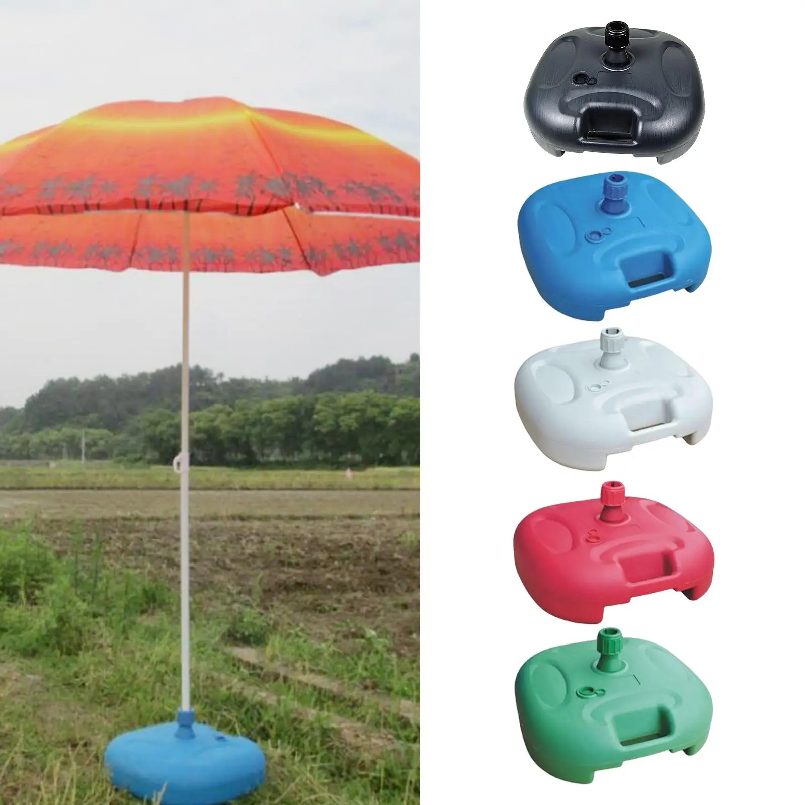 Outdoor Patio Umbrella Stand Plastic Water Sand Fill Base Universal Square Parasol Holder for Deck Balcony
Outdoor Patio Umbrella Stand Plastic Water Sand Fill Base Universal Square Parasol Holder for Deck Balcony