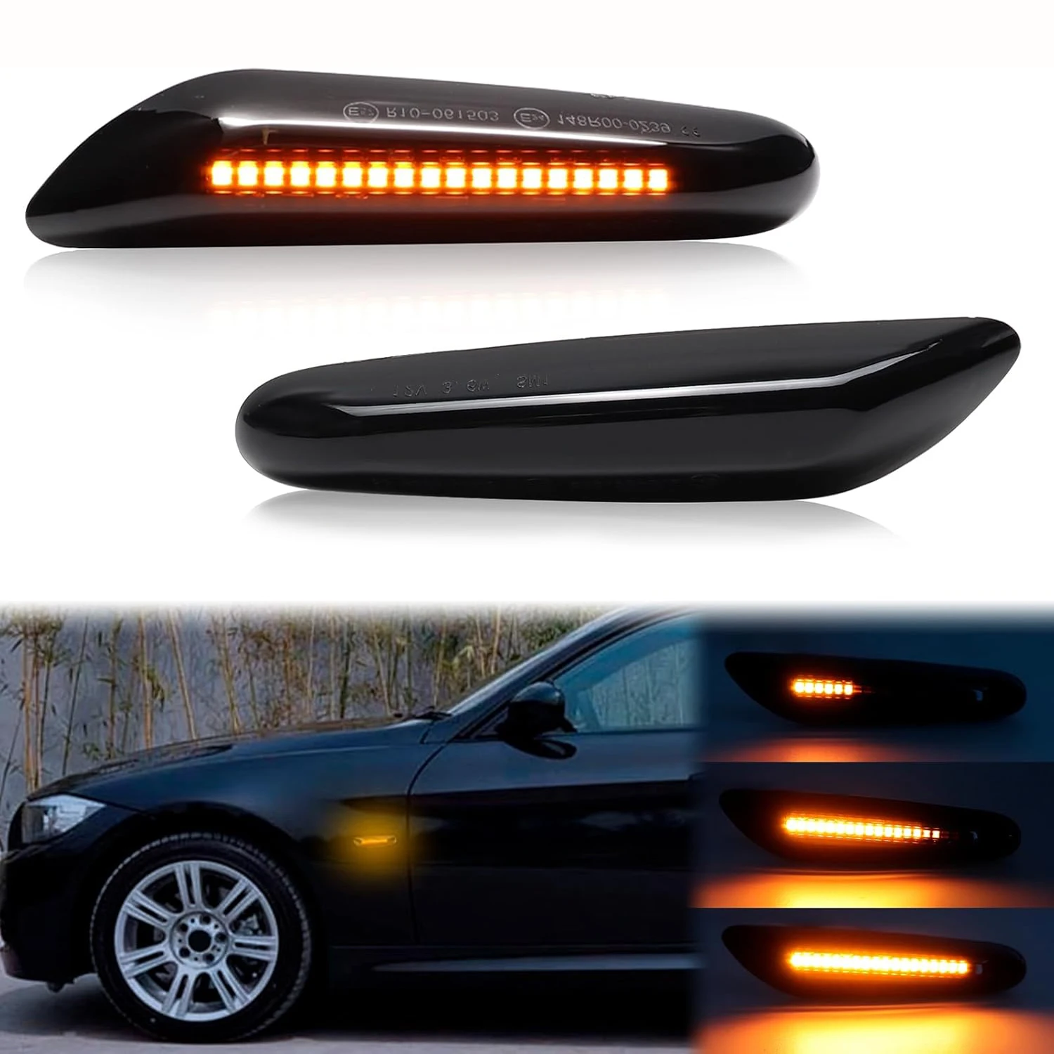 2pcs LED Dynamic Side Marker Turn Signal Lights For BMW E60 E61 E90 E91 E87 E81 E83 E84 E88 E92 E93 E82 E46 Replace Lamps
2pcs LED Dynamic Side Marker Turn Signal Lights For BMW E60 E61 E90 E91 E87 E81 E83 E84 E88 E92 E93 E82 E46 Replace Lamps