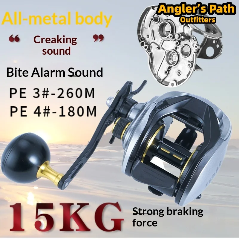 Generic Baitcasting Reel Full Metal Wide Body Click Sound Long Casting Deep V Spool Single Handle Saltwater Fishing Anglers
Generic Baitcasting Reel Full Metal Wide Body Click Sound Long Casting Deep V Spool Single Handle Saltwater Fishing Anglers
