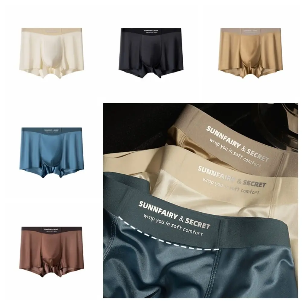 Breathable Thin Satin Silk Boxer Briefs Mid Waist Seamless Ice Silk Boxers Lingerie Underpants Underwear for Men Men
Breathable Thin Satin Silk Boxer Briefs Mid Waist Seamless Ice Silk Boxers Lingerie Underpants Underwear for Men Men