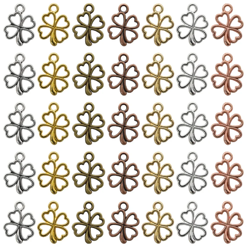 30pcs Seven Color Four Leaf Clover Lucky Charms Alloy Metal Flower Pendents For DIY Bracelet Necklace Jewelry Making
30pcs Seven Color Four Leaf Clover Lucky Charms Alloy Metal Flower Pendents For DIY Bracelet Necklace Jewelry Making