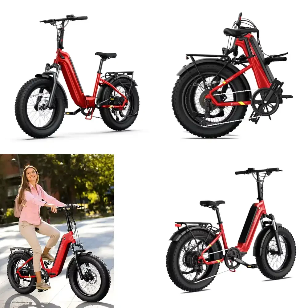 Red 20 Inch Folding Tire Electric Bike 750W 48V 15Ah Step Through Urban Commuter for Women Velo Electrique Pliant Femme
Red 20 Inch Folding Tire Electric Bike 750W 48V 15Ah Step Through Urban Commuter for Women Velo Electrique Pliant Femme