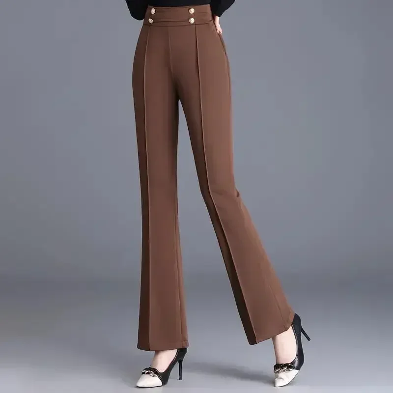 Fashion Casual Elegant Commuter Horn Pants 2025 Autumn and Winter Women's High Waist Patchwork Button Pockets Slim Solid Color
Fashion Casual Elegant Commuter Horn Pants 2025 Autumn and Winter Women's High Waist Patchwork Button Pockets Slim Solid Color