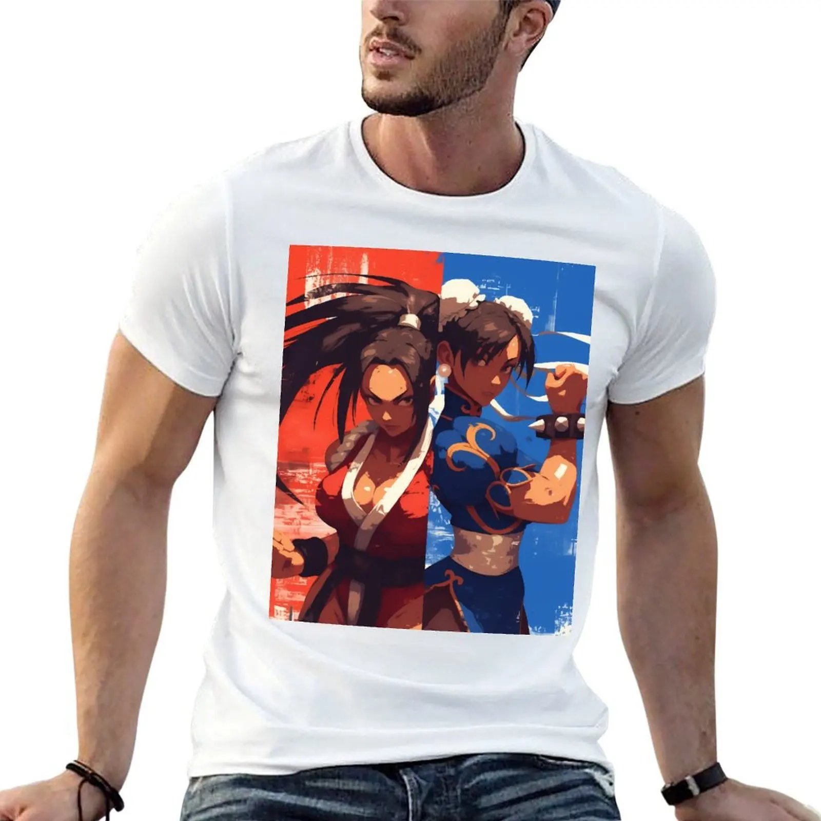 Chun Li & Mai Shiranui - 4 T-Shirt man t shirt luxury g man t shirts for men t shirts for man cotton T-shirt
Chun Li & Mai Shiranui - 4 T-Shirt man t shirt luxury g man t shirts for men t shirts for man cotton T-shirt