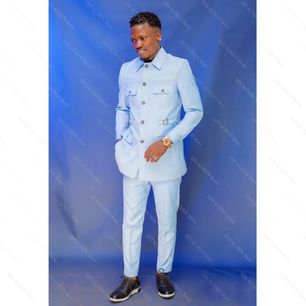 Chic Suits for Men Two Piece Stand Collar Solid Color Outfits Fashion Single Breasted Party Prom Wedding Tuxedo (Jacket+Pants)
Chic Suits for Men Two Piece Stand Collar Solid Color Outfits Fashion Single Breasted Party Prom Wedding Tuxedo (Jacket+Pants)