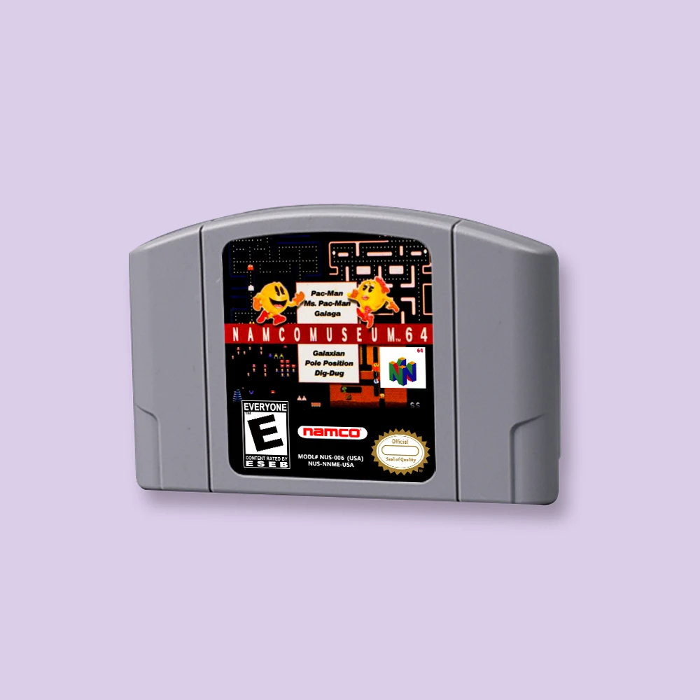 for Namco Museum 64 64bit game card for USA NTSC version N64 video game console English language
for Namco Museum 64 64bit game card for USA NTSC version N64 video game console English language