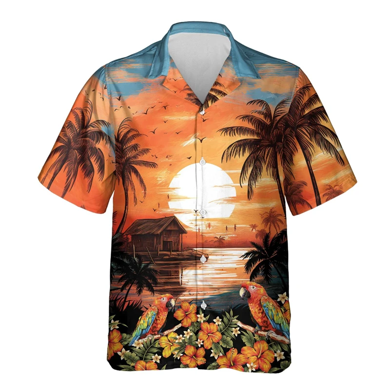 Men's Hawaiian Coconut Tree Shirts Summer Beach 2025 Sunset Shirt Men's Casual Short Sleeved Shirt Exquisite 3D Printed Shirt
Men's Hawaiian Coconut Tree Shirts Summer Beach 2025 Sunset Shirt Men's Casual Short Sleeved Shirt Exquisite 3D Printed Shirt