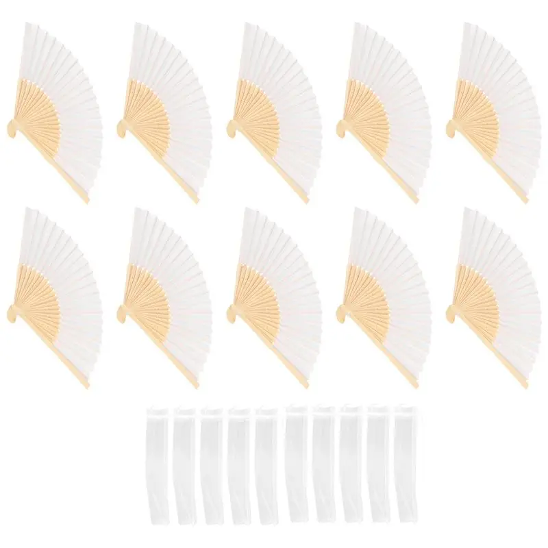 AT05-10X Fan In White Silk Fabric + Bamboo With Gift Bag In Muslin For Wedding Personalized Dancing Writing Painting
AT05-10X Fan In White Silk Fabric + Bamboo With Gift Bag In Muslin For Wedding Personalized Dancing Writing Painting