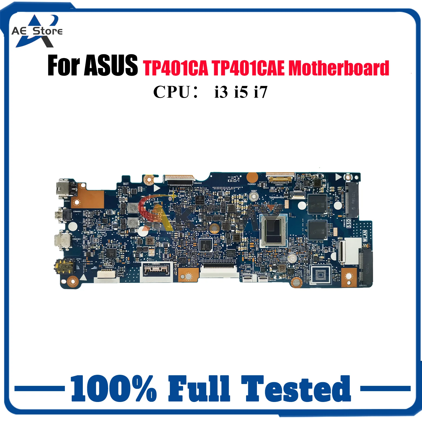 TP401CA Laptop Motherboard For ASUS VivoBook Flip TP401C TP401CA TP401CAE Notebook Mainboard With i3 i5 i7 CPU 100% tests OK stk
TP401CA Laptop Motherboard For ASUS VivoBook Flip TP401C TP401CA TP401CAE Notebook Mainboard With i3 i5 i7 CPU 100% tests OK stk
