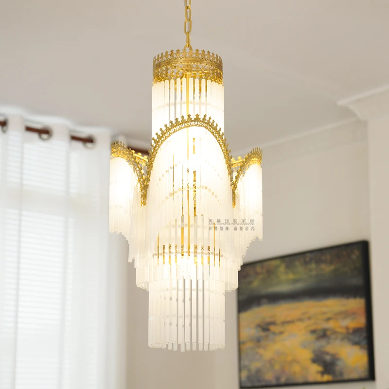 All copper medieval retro fringed crystal chandelier French entrance bedroom dining room aisle corridor stairwell lamp
All copper medieval retro fringed crystal chandelier French entrance bedroom dining room aisle corridor stairwell lamp