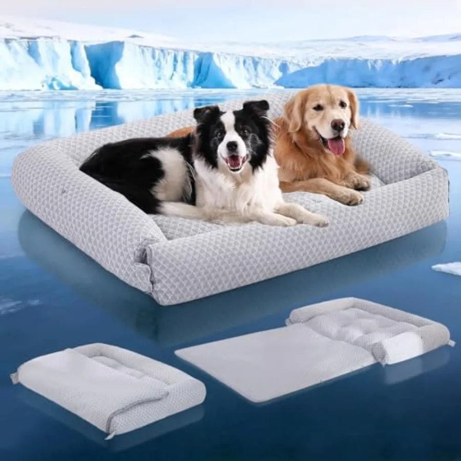 Cooling Human Dog Bed 78" x 47"-Fully Unfolded Orthopedic Bed with 3-in-1 Adjustable Design Cooling Mat with Arc-Chill Tech Q-M
Cooling Human Dog Bed 78" x 47"-Fully Unfolded Orthopedic Bed with 3-in-1 Adjustable Design Cooling Mat with Arc-Chill Tech Q-M