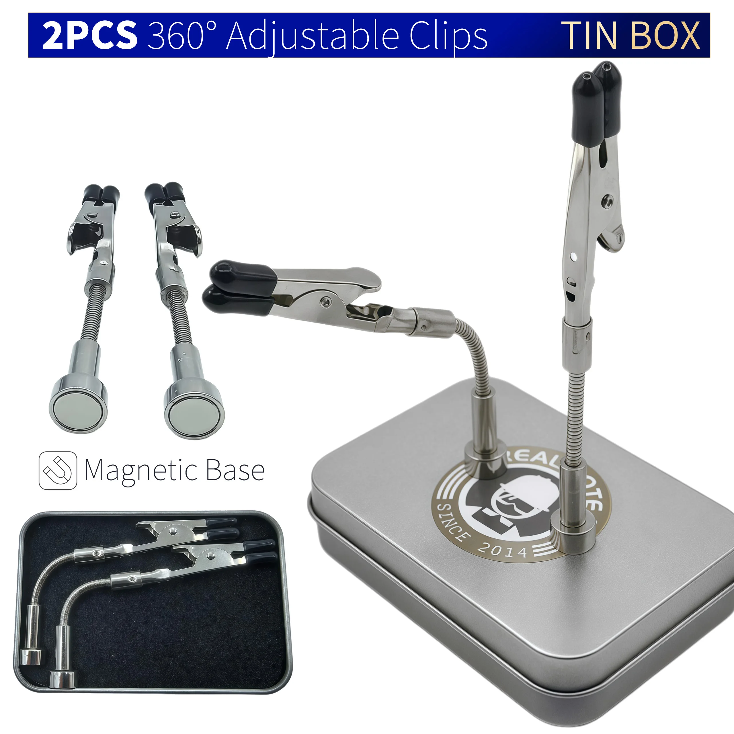2pcs Multi-purpose Magnetic Helping Clips Hands Flexible Arm PCB Clamp Soldering Welding Third Hand Repair Desktop Holder
2pcs Multi-purpose Magnetic Helping Clips Hands Flexible Arm PCB Clamp Soldering Welding Third Hand Repair Desktop Holder
