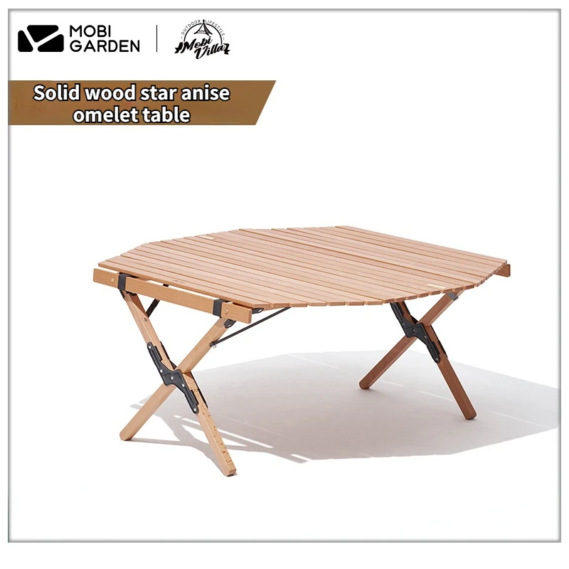 Mobi Garden camping portable folding table outdoor camping picnic table solid wood star anise omelette table Yunrui
Mobi Garden camping portable folding table outdoor camping picnic table solid wood star anise omelette table Yunrui