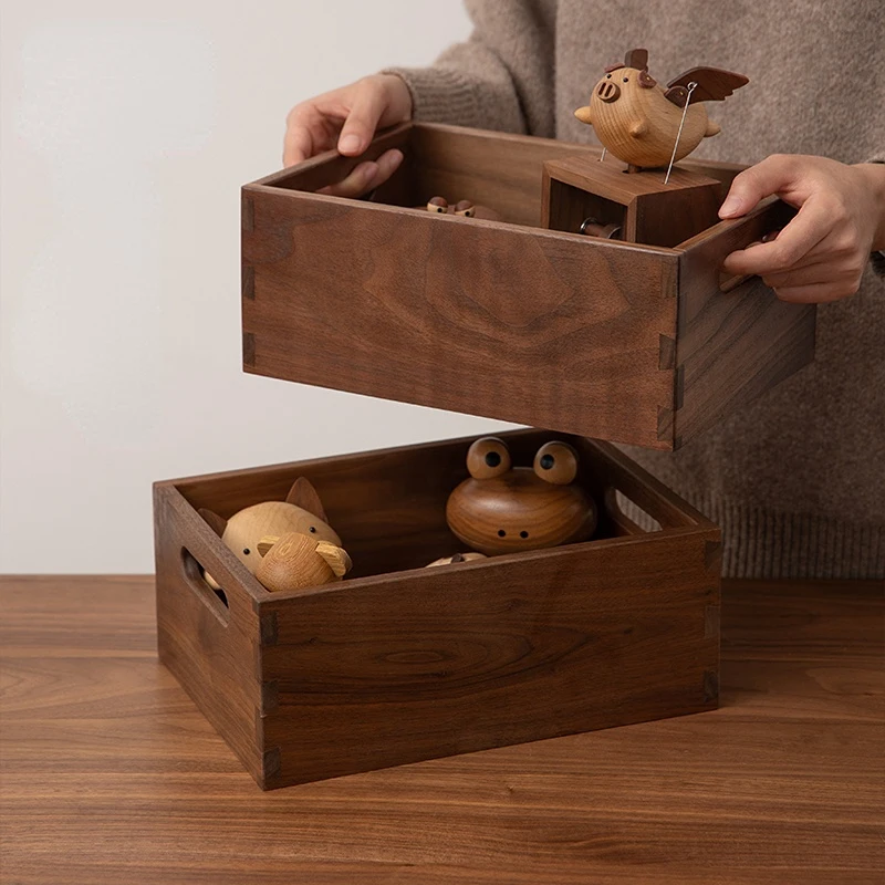 Large Home Storage Organizer Multi-Functional Black Walnut Desk Organizer with Convenient Handle for Makeup
Large Home Storage Organizer Multi-Functional Black Walnut Desk Organizer with Convenient Handle for Makeup